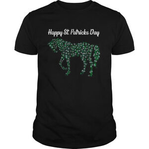 Great Horse Shamrock Horse Riding Lover St Patricks Day Shirt